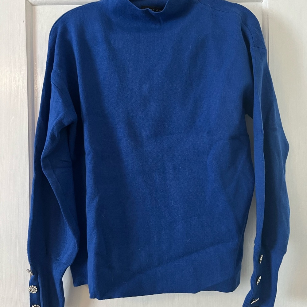 Tahari Royal Blue Turtleneck Sweater